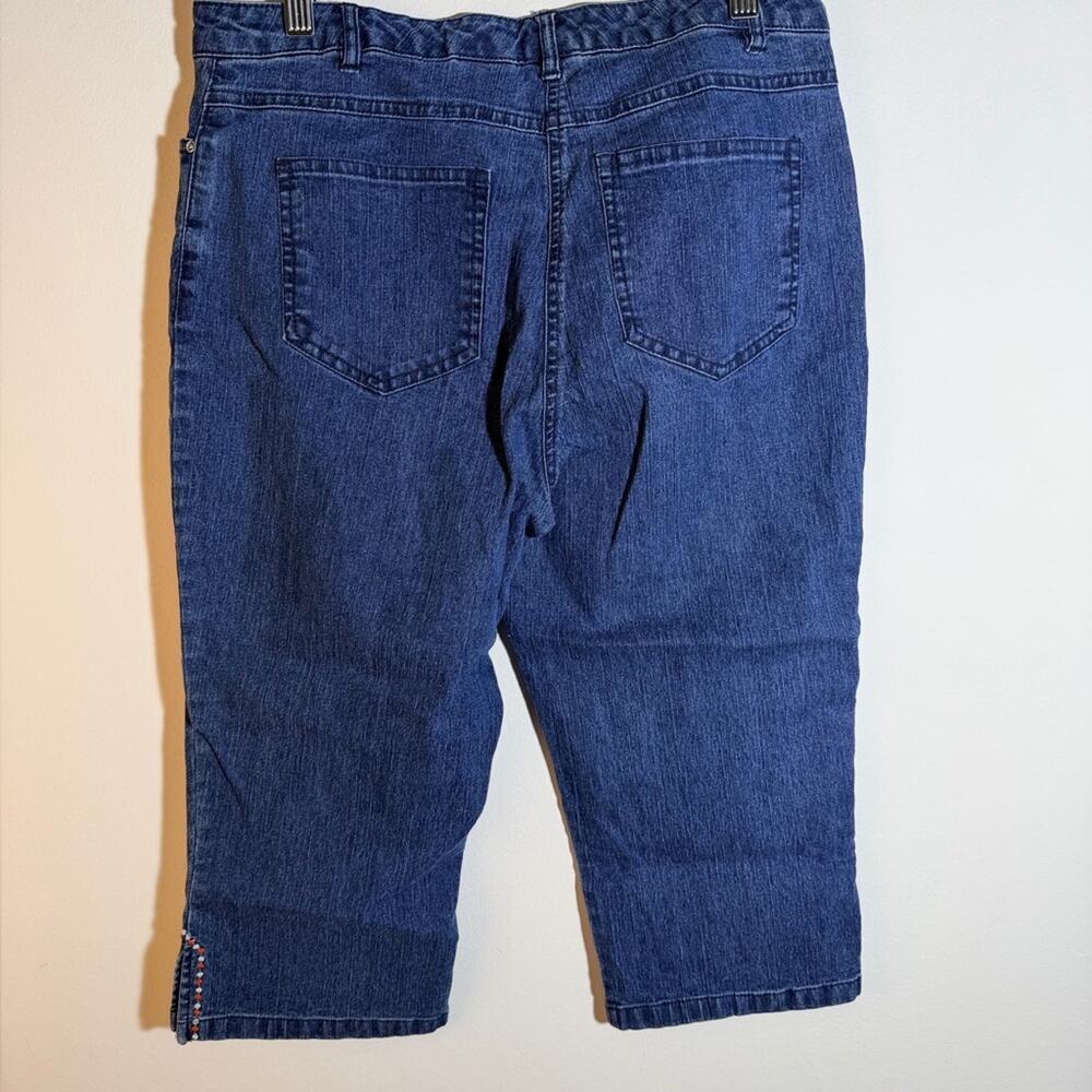 Ruby Rd. Indigo Denim  Capri Jeans - Picture 3 of 4